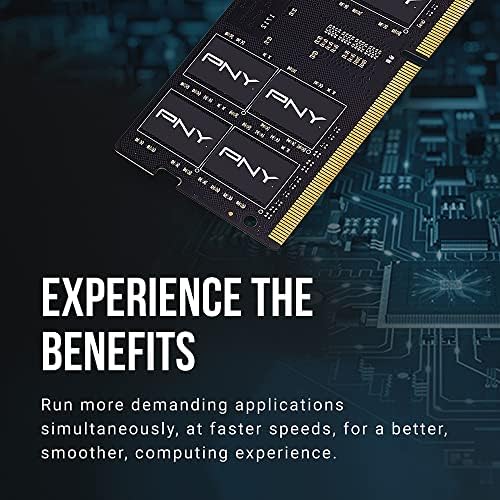 PNY Performance 32GB (2x16GB DDR4 DRAM 3200MHz (PC4-25600 CL22 (Compatible with 2933MHz, 2666MHz, 2400MHz or 2133MHz 1.2V Notebook/Laptop (SODIMM Computer Memory Kit – MN32GK2D43200-TB