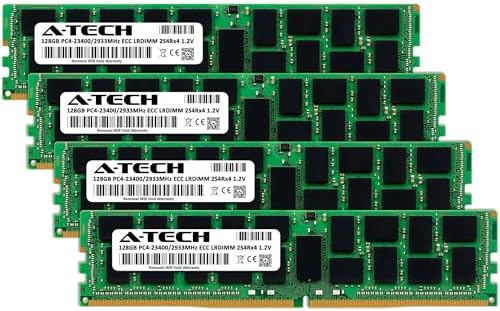 A-Tech 64GB Kit (2x32GB) DDR4 2400MHz PC4-19200 ECC LRDIMM 4Rx4 Quad Rank 1.2V Load Reduced DIMM 288-Pin Server RAM Memory Upgrade Modules (A-Tech Enterprise Series)|B0BPN3X471