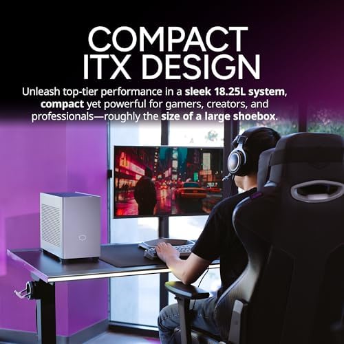 Cooler Master NR2 Pro Mini ITX – Intel Ultra 7 265F 2.4GHz (5.3 GHz Turbo | Gigabyte RTX 5070 12GB & B860I AORUS PRO ICE| 32GB DDR5 6000MHz | 2TB Gen4 M.2 | WiFi | Windows 11 | 280mm AIO Gaming PC