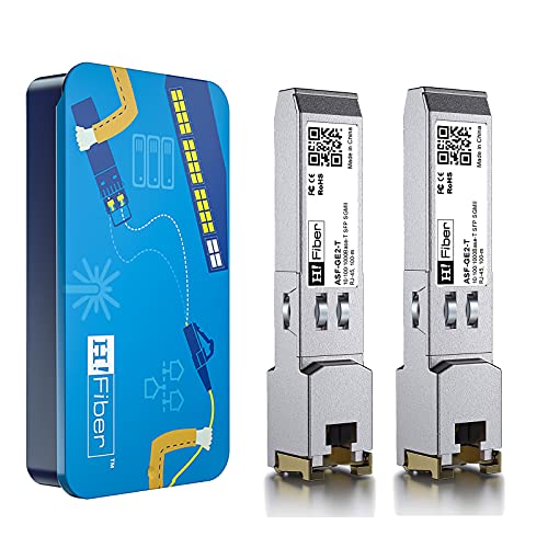 H!Fiber 1.25G Single Mode SFP LC Module, 1000Base-LX/LH Fiber Transceiver for Cisco GLC-LH-SMD, Meraki, Ubiquit UniFi, TP-Link, Fortinet, Intel, Netgear, Mikrotik and More (SMF,1310nm,20km,DDM) 2 Pack|B07B4B33N6
