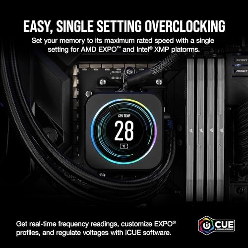 CORSAIR Vengeance DDR5 16GB (2x8GB DDR5 5200MHz CL40 AMD Expo Intel XMP iCUE Compatible Computer Memory – Gray (CMK16GX5M2B5200Z40