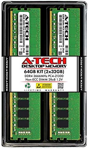 A-Tech 16GB (2x8GB) DDR4 2666 MHz UDIMM PC4-21300 (PC4-2666V) CL19 DIMM Non-ECC Desktop RAM Memory Modules|B07KGMC6QQ