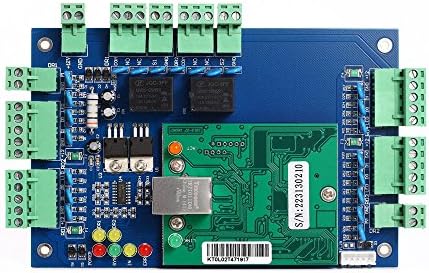 MENGQI-CONTROL 2 Door Access Control Board System 110-240V Power Supply Box North American ANSI Electric Strike Lock RFID Reader Enroll USB Reader RFID Card & Key Fobs,Phone APP Remotely Open Door