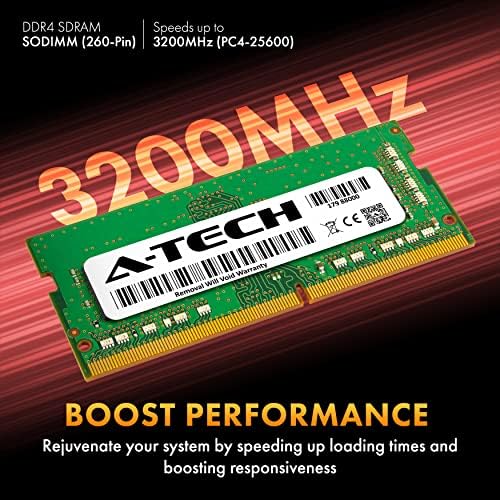 A-Tech 16GB DDR4 3200 MHz SODIMM PC4-25600 (PC4-3200AA) CL22 Non-ECC Laptop RAM Memory Module|B08KTSCYS6