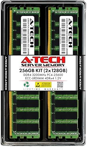 A-Tech 64GB Kit (2x32GB) DDR4 2400MHz PC4-19200 ECC LRDIMM 4Rx4 Quad Rank 1.2V Load Reduced DIMM 288-Pin Server RAM Memory Upgrade Modules (A-Tech Enterprise Series)|B0BPN3X471