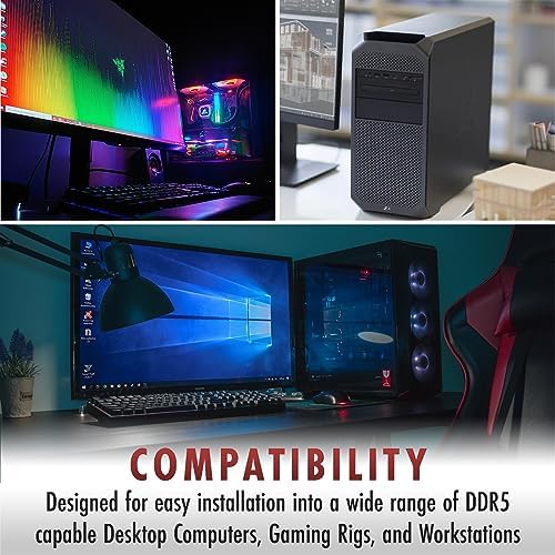 A-Tech 16GB Kit (2x8GB DDR5 4800MHz PC5-38400 CL40 UDIMM 1.1V Non-ECC Unbuffered DIMM 288-Pin Desktop PC/Computer RAM Memory Upgrade Modules