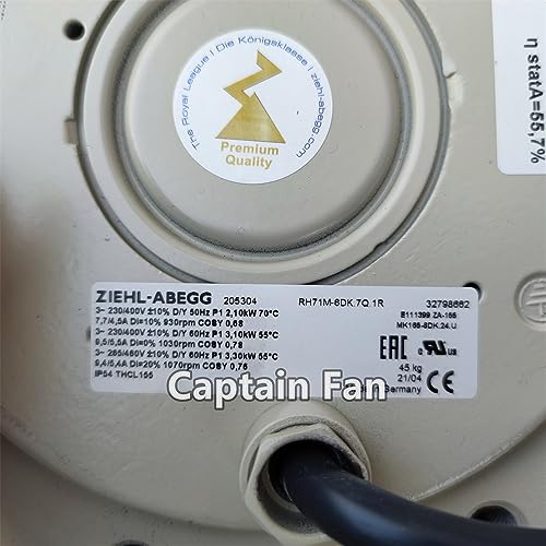 RH71M-6DK.7Q.1R Ziehl-abegg Fan 230/400VAC 2.10/3.30KW Centrifugal Fan|B0CFFFBXCF