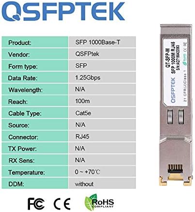4Pack 10GBASE-T SFP+ to RJ45 Copper Module Mini-GBIC Transceiver for Cisco SFP-10G-T-S, Ubiquiti UF-RJ45-10G , Netgear, Mikrotik, D-Link, Supermicro, TP-Link, Linksys, CAT6A/CAT7, up to 100FT(30M)|B08P4MJ36T