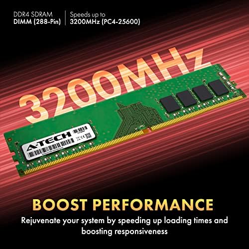 A-Tech 32GB (2x16GB DDR4 3200 MHz UDIMM PC4-25600 (PC4-3200AA CL22 DIMM Non-ECC Desktop RAM Memory Modules