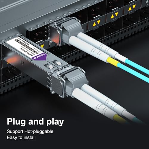REDLUX 1G SFP Transceiver, 1000Base-SX SFP Module, 850nm MMF, Dual LC Connector, up to 550-meter, Compatible for Cisco SFP-1G-SX, Meraki, Ubiquiti UniFi, Fortinet, TP-Link, Netgear and More|B0CZ3ZS5GB