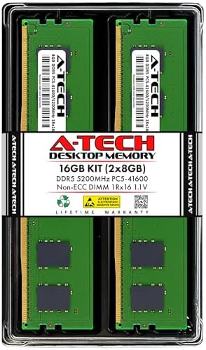 A-Tech 16GB Kit (2x8GB DDR5 4800MHz PC5-38400 CL40 UDIMM 1.1V Non-ECC Unbuffered DIMM 288-Pin Desktop PC/Computer RAM Memory Upgrade Modules
