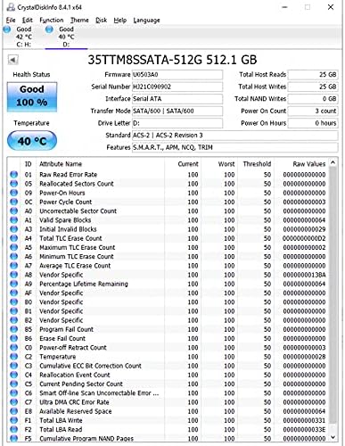 Timetec 512GB SSD 3D NAND SATA III 6Gb/s M.2 2280 NGFF 256TBW Read Speed Up to 550MB/s SLC Cache Performance Boost Internal Solid State Drive for PC Computer Laptop and Desktop (512GB
