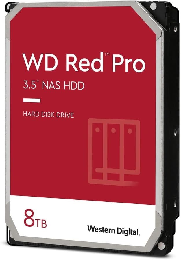 Western Digital 24TB WD Red Pro NAS Internal Hard Drive HDD - 7200 RPM, SATA 6 Gb/s, CMR, 512 MB Cache, 3.5" - WD240KFGX|B0D24TQK3Q