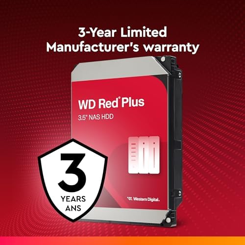 Western Digital 16TB WD Red Pro NAS Internal Hard Drive HDD - 7200 RPM, SATA 6 Gb/s, CMR, 512 MB Cache, 3.5" - WD161KFGX|B08K3VVKSW
