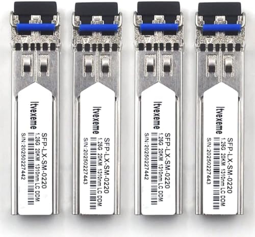 2 Pack 1.25G Multimode SFP LC Module, 1000Base-SX Gigabit Fiber Transceiver, 850nm MMF, 550m, for Router, Network Card, Switch, Firewall etc|B0DYNT62RJ
