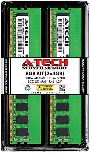 A-Tech Server 32GB Kit (2x16GB DDR4 3200MHz PC4-25600 ECC UDIMM 2Rx8 Dual Rank 1.2V ECC Unbuffered DIMM 288-Pin Server & Workstation RAM Memory Upgrade Modules (A-Tech Enterprise Series