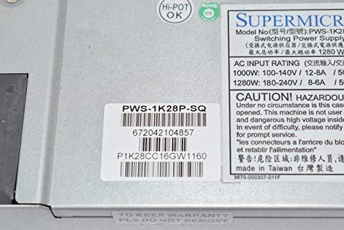 Supermicro Power Supply PWS-1K28P-SQ 1280W with PMBus Retail