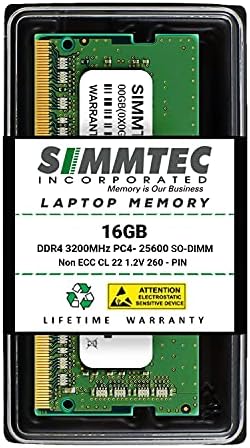 Simmtec RAM 64GB (2x32GB) DDR4 3200MHz SODIMM PC4-25600 (PC4-3200AA) CL22 1.2V Non-ECC SO-DIMM 260 Pin - Laptop, Notebook & AIO Computer Memory Upgrade Kit|B09HFRRW2N