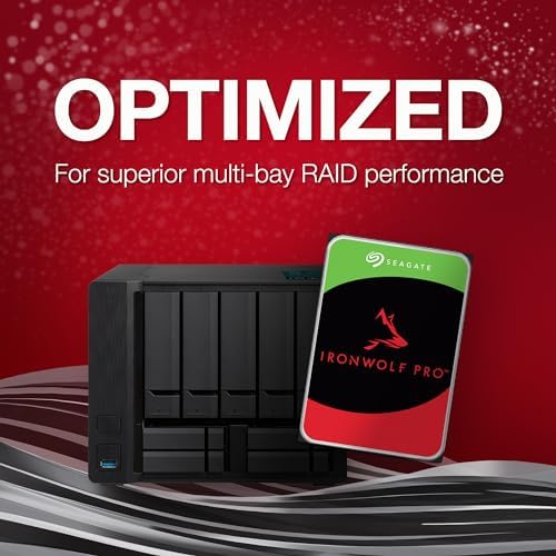 Seagate IronWolf 8TB NAS Internal Hard Drive HDD – 3.5 Inch SATA 6Gb/s 7200 RPM 256MB Cache for RAID Network Attached Storage – Frustration Free Packaging (ST8000VNZ04/N004