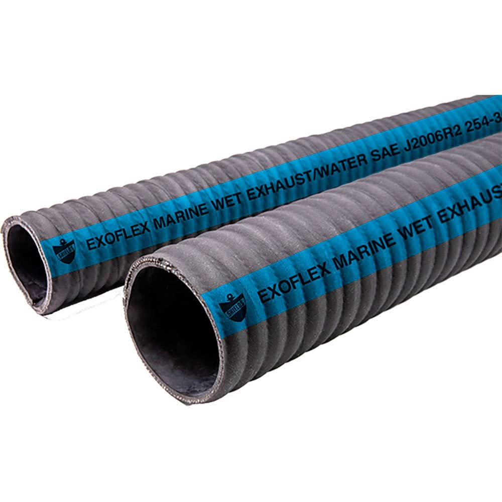 Shield 16-254-1001 Shields Exoflex Water/Exhaust Hose, 1" x 6-1/4'