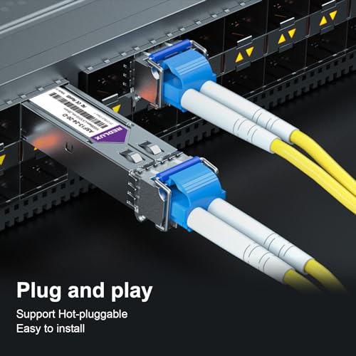 REDLUX 1G SFP Transceiver, 1000Base-SX SFP Module, 850nm MMF, Dual LC Connector, up to 550-meter, Compatible for Cisco SFP-1G-SX, Meraki, Ubiquiti UniFi, Fortinet, TP-Link, Netgear and More|B0CZ3ZS5GB