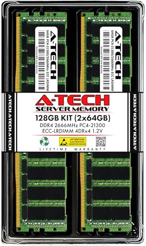 A-Tech 64GB Kit (2x32GB) DDR4 2400MHz PC4-19200 ECC LRDIMM 4Rx4 Quad Rank 1.2V Load Reduced DIMM 288-Pin Server RAM Memory Upgrade Modules (A-Tech Enterprise Series)|B0BPN3X471