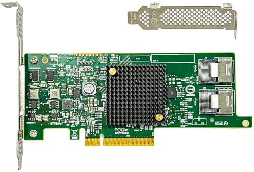 SAS HBA Card Compatible with LSI 9207-8i IT Mode PCIe SATA Expansion Card, 8-Port 6Gbps PCIe 3.0, SAS Expander Support, HBA Controller with 2x SFF-8087 to 4x SATA Cables for ZFS TrueNAS unRAID Proxmox