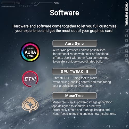 ASUS ROG Astral GeForce RTX™ 5090 OC Edition Gaming Graphics Card (PCIe® 5.0, 32GB GDDR7, HDMI®/DP 2.1, 3.8-Slot, 4-Fan Design, Axial-tech Fans, Patented Vapor Chamber, Phase-Change GPU Thermal pad)|B0DS2WQZ2M