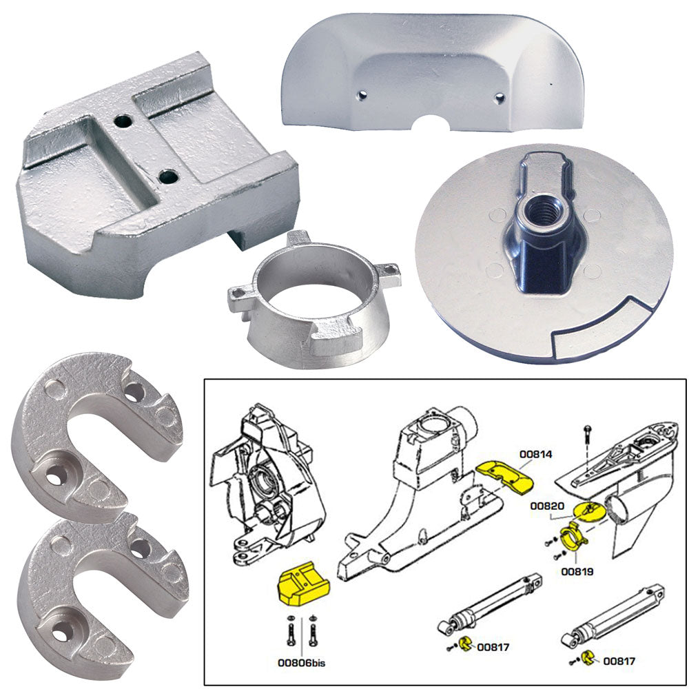 Tecnoseal Anode Kit w/Hardware - Mercury Alpha 1 Gen 2