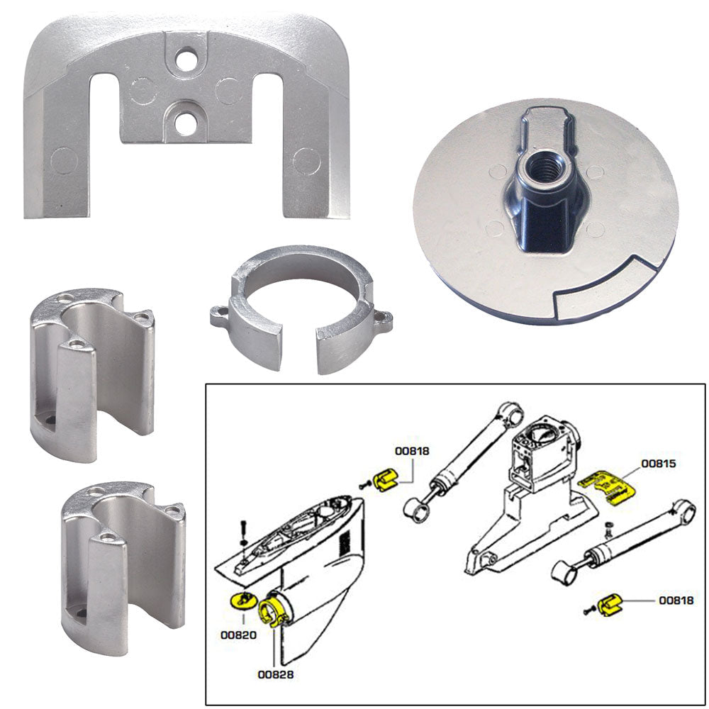 Tecnoseal Anode Kit w/Hardware - Mercury Bravo 1