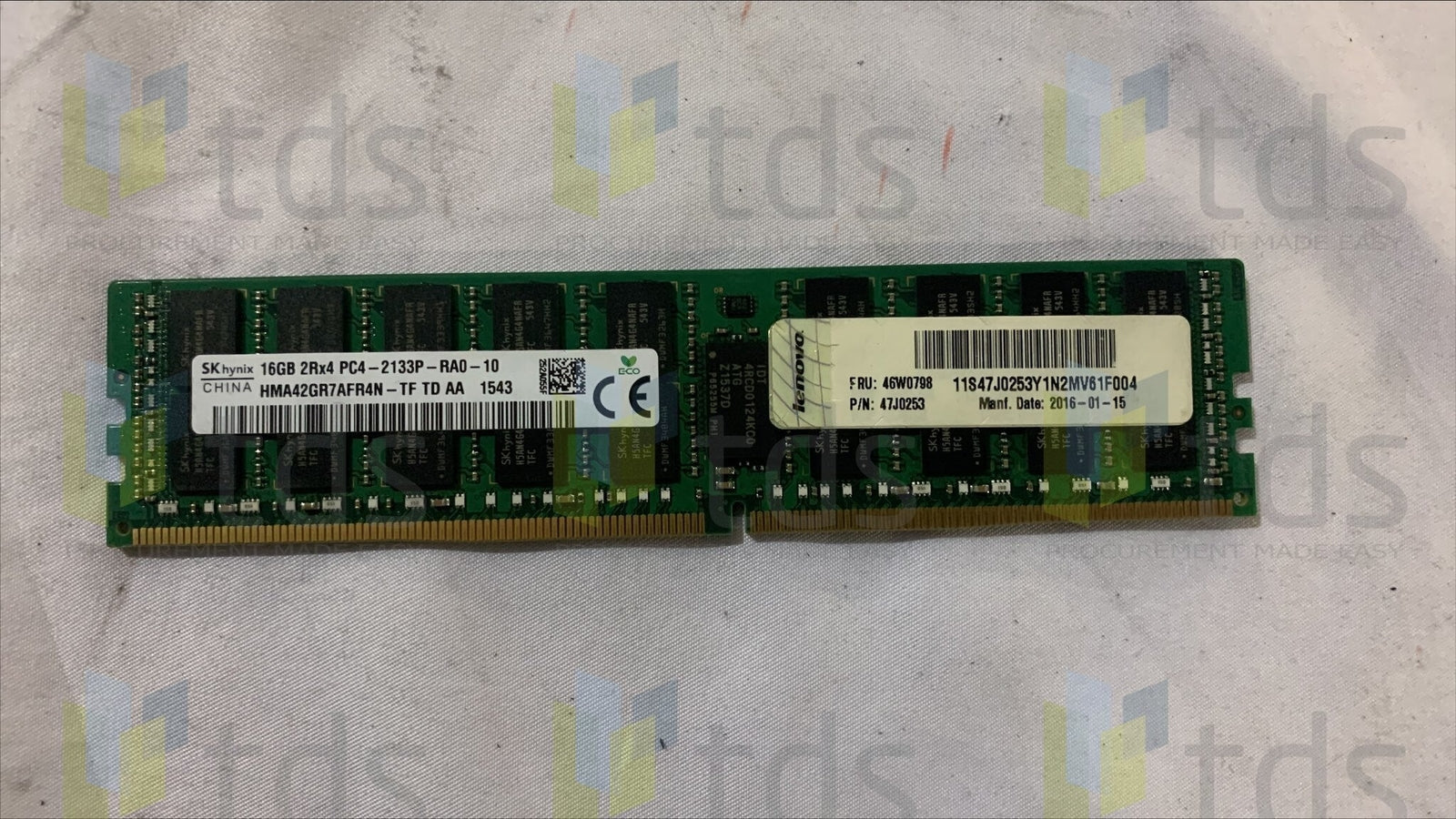 IBM 46W0798 - 16GB DDR4 PC4-2133P ECC RDIMM 47J0253 | Alo Tech Solutions