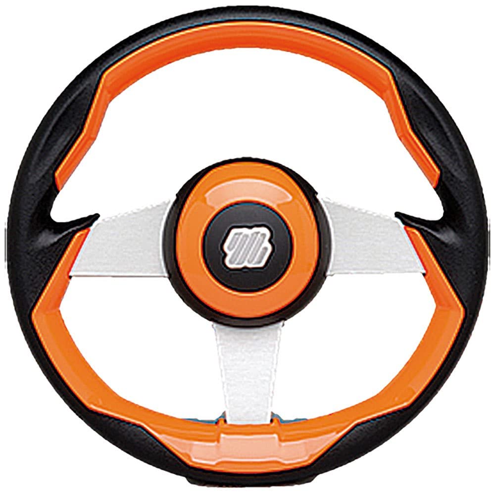 Uflex GRIMANI O/S Uflex Steering Wheel, Orange w/Silver Spokes