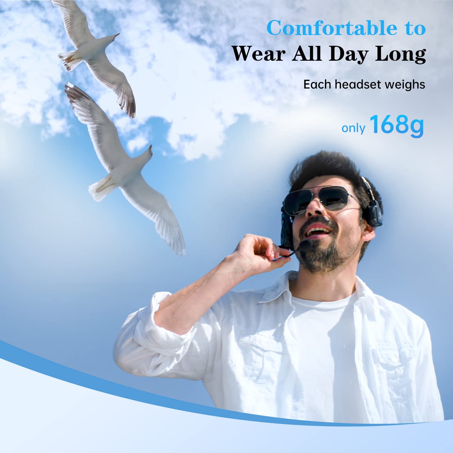 Hollyland Solidcom C1 Wireless Headset Intercom System 4-Person Full Duplex 1100ft Team Communication Group Talk Single-Ear Headset with 1 Master & 3 Remote Headsets - aloinfousa.com