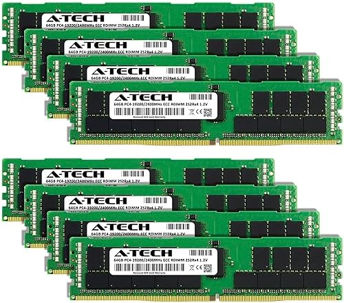 A-Tech 64GB Kit (2x32GB DDR4 3200MHz PC4-25600 ECC RDIMM 2Rx4 Dual Rank 1.2V ECC Registered DIMM 288-Pin Server & Workstation RAM Memory Upgrade Modules (A-Tech Enterprise Series