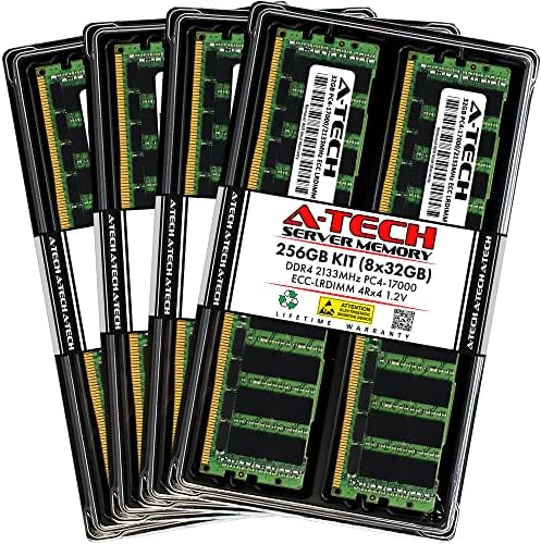 A-Tech 64GB Kit (2x32GB) DDR4 2400MHz PC4-19200 ECC LRDIMM 4Rx4 Quad Rank 1.2V Load Reduced DIMM 288-Pin Server RAM Memory Upgrade Modules (A-Tech Enterprise Series)|B0BPN3X471