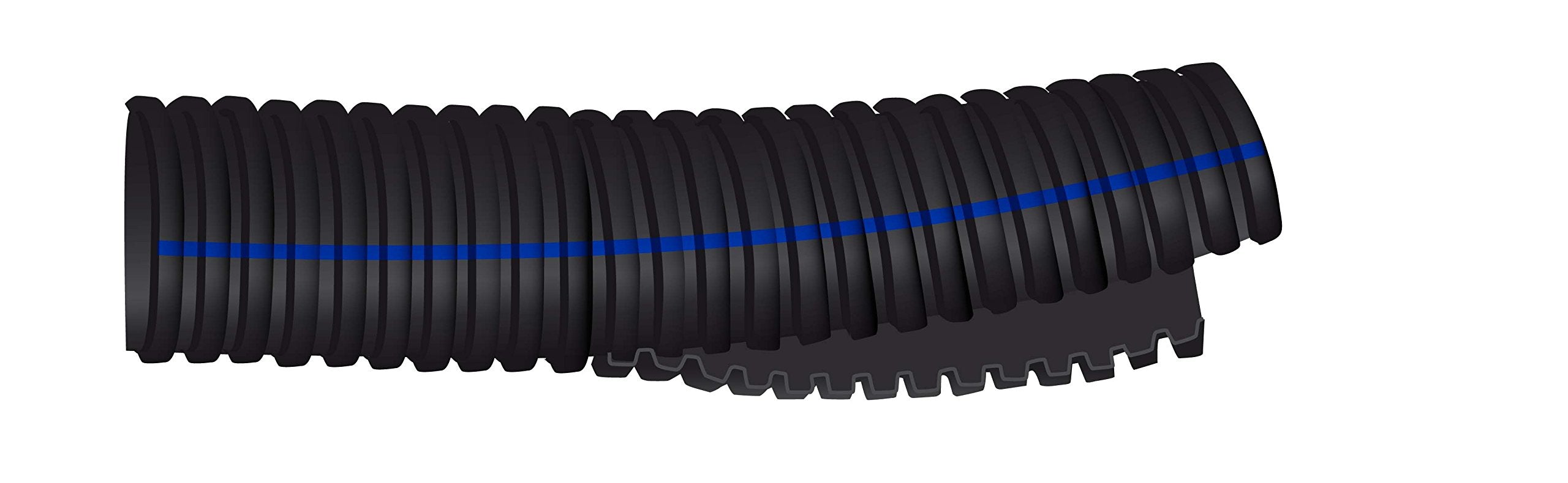 Shield 16-128-0346B-1 Shields Marine Split Wire Conduit Flexible Flame Retardant, Black 50' Hose