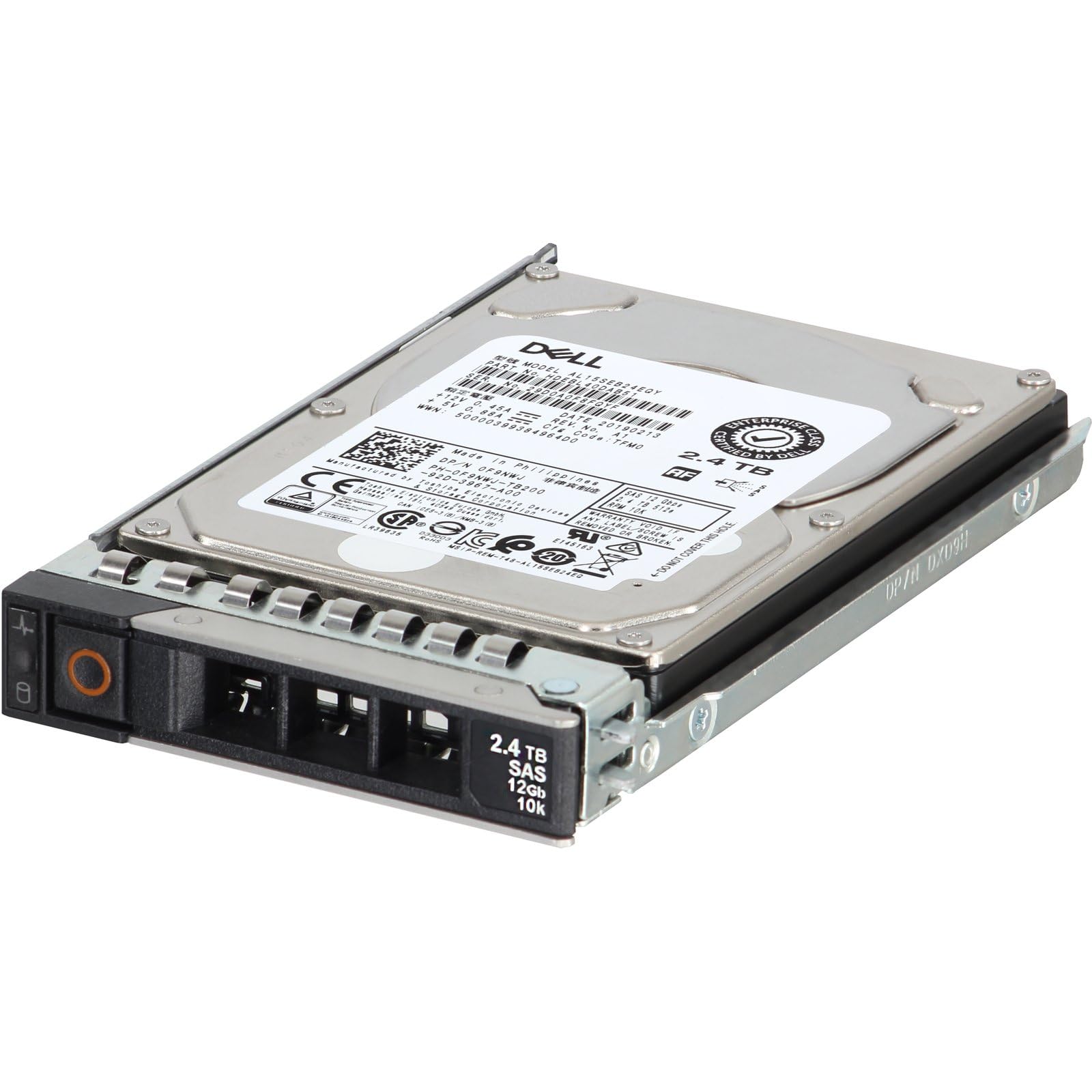 Dell 2.4TB 2.5in 10K SAS 12Gbs HDD 512e (F9NWJ) (Renewed)