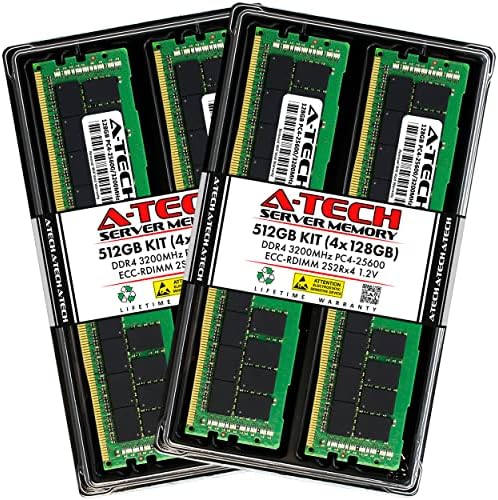 A-Tech 32GB Kit (2x16GB DDR4 3200MHz PC4-25600 ECC RDIMM 2Rx8 Dual Rank 1.2V ECC Registered DIMM 288-Pin Server & Workstation RAM Memory Upgrade Modules (A-Tech Enterprise Series