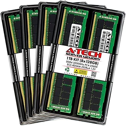 A-Tech 32GB Kit (2x16GB DDR4 3200MHz PC4-25600 ECC RDIMM 2Rx8 Dual Rank 1.2V ECC Registered DIMM 288-Pin Server & Workstation RAM Memory Upgrade Modules (A-Tech Enterprise Series