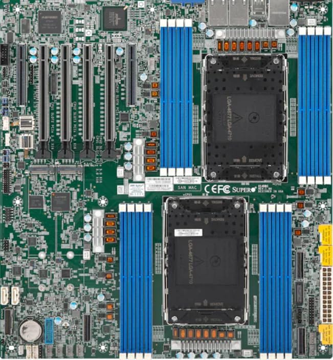 Supermicro X14DBI Dual LGA-4710 Server Board | Intel Xeon 6500/6700 | 4TB DDR5 | PCIe 5.0 | CXL 2.0 | Dual LAN | M.2 | USB 3.2 | 10x SATA