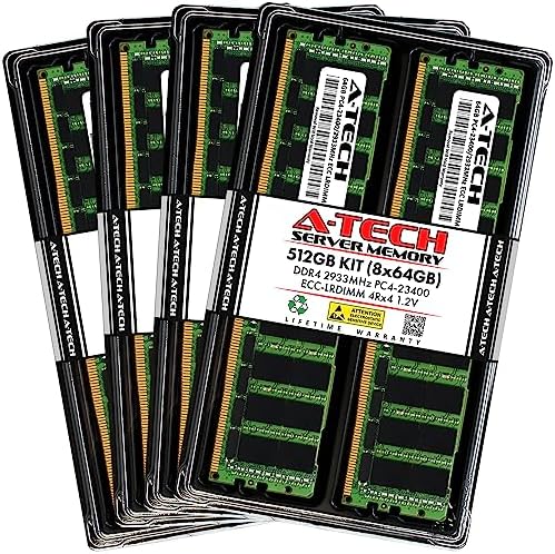 A-Tech 64GB Kit (2x32GB) DDR4 2400MHz PC4-19200 ECC LRDIMM 4Rx4 Quad Rank 1.2V Load Reduced DIMM 288-Pin Server RAM Memory Upgrade Modules (A-Tech Enterprise Series)|B0BPN3X471