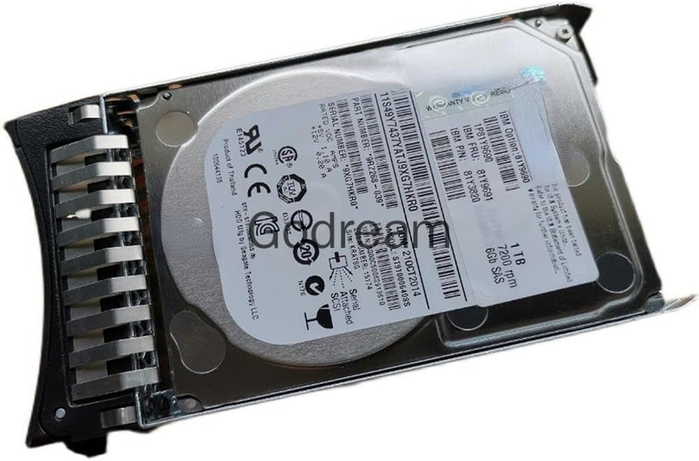 RKEBK 1TB 7.2K RPM 2.5" SAS M3 M4 Server Drive 81Y9690