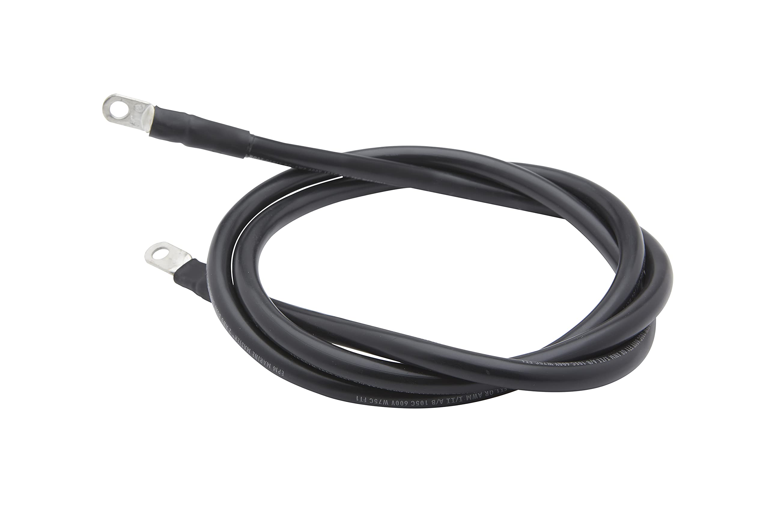 Seachoice 63004 Tinned Copper Battery Assembly, 2 AWG, Black, 6'