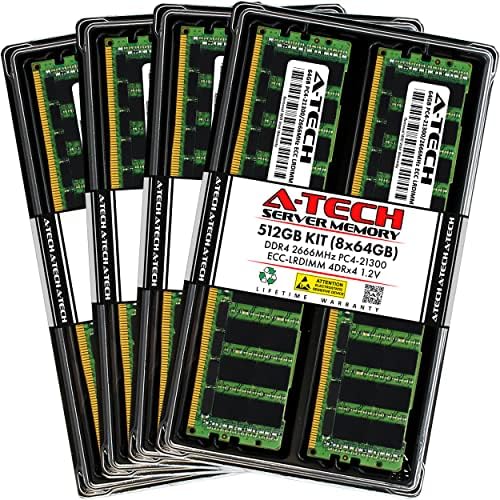 A-Tech 64GB Kit (2x32GB) DDR4 2400MHz PC4-19200 ECC LRDIMM 4Rx4 Quad Rank 1.2V Load Reduced DIMM 288-Pin Server RAM Memory Upgrade Modules (A-Tech Enterprise Series)|B0BPN3X471