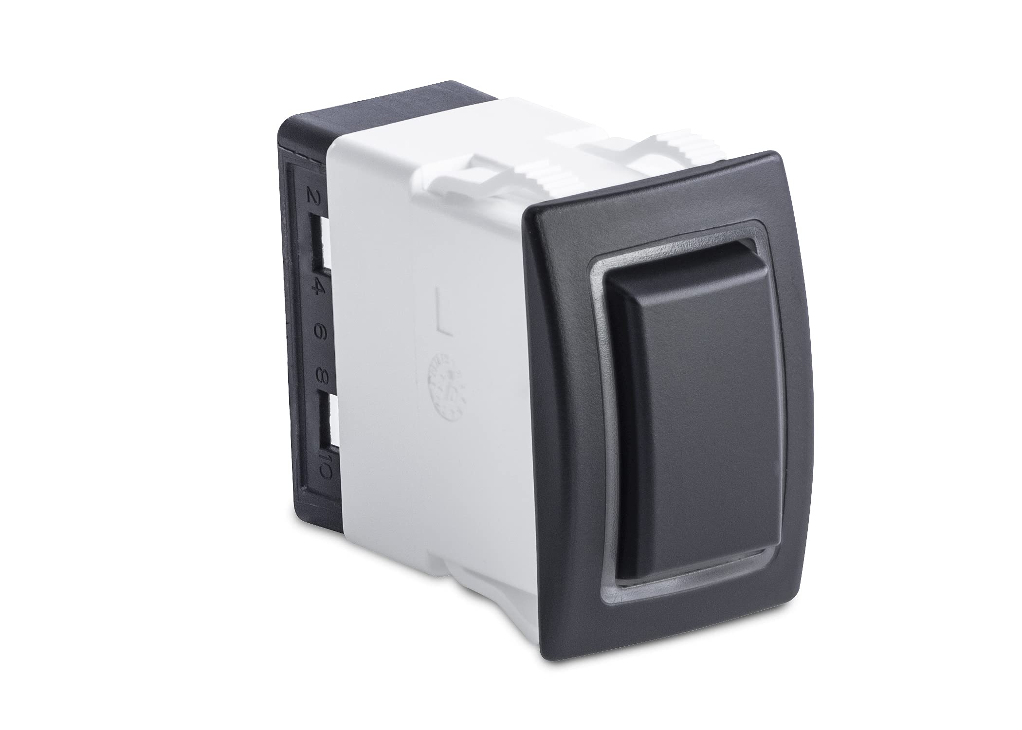 Sierra RK40670G Rocker Switch w/Halo LED Light, ON OFF ON, DPDT, Green