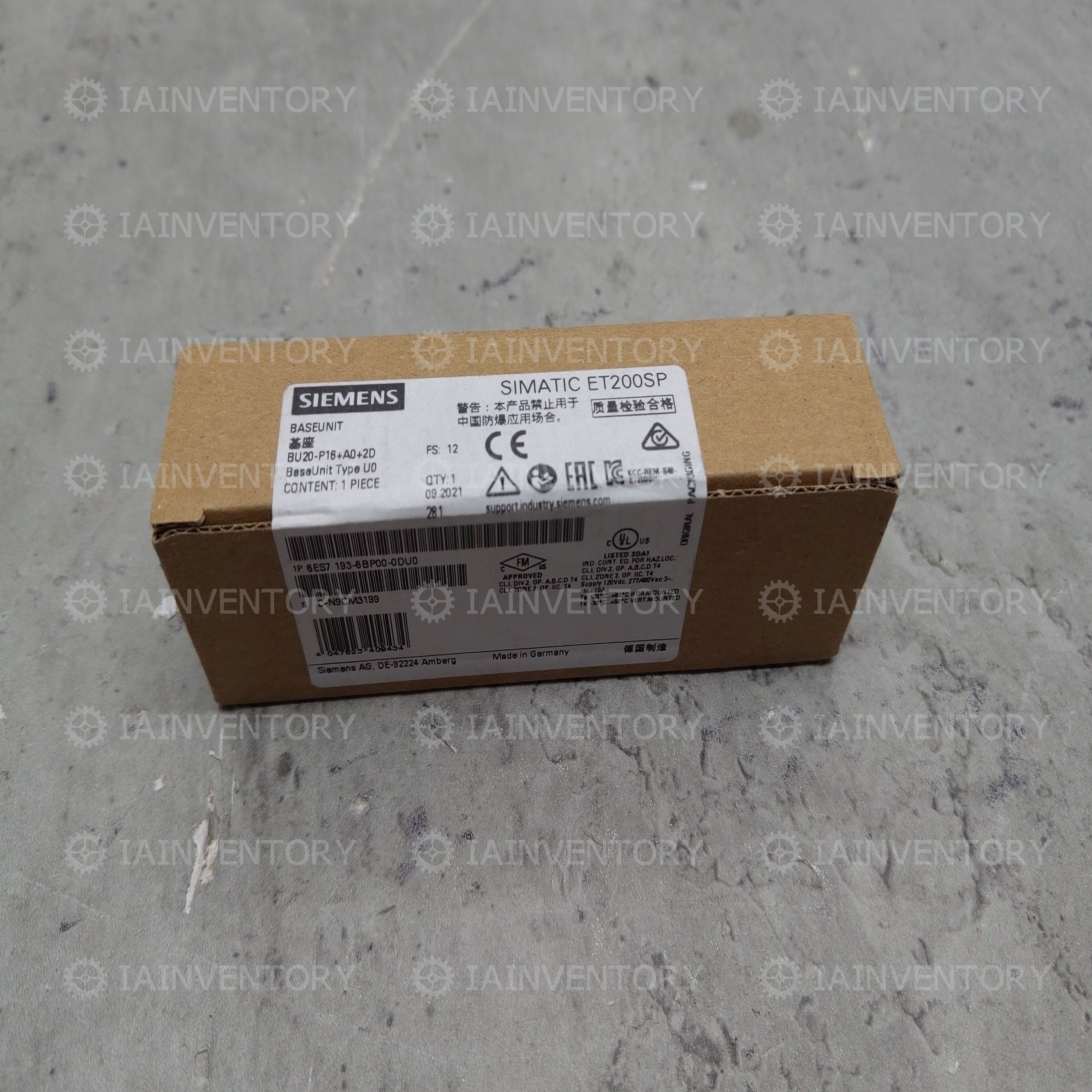 Siemens 6ES7193-6BP00-0DU0 Module 6ES71936BP000DU0