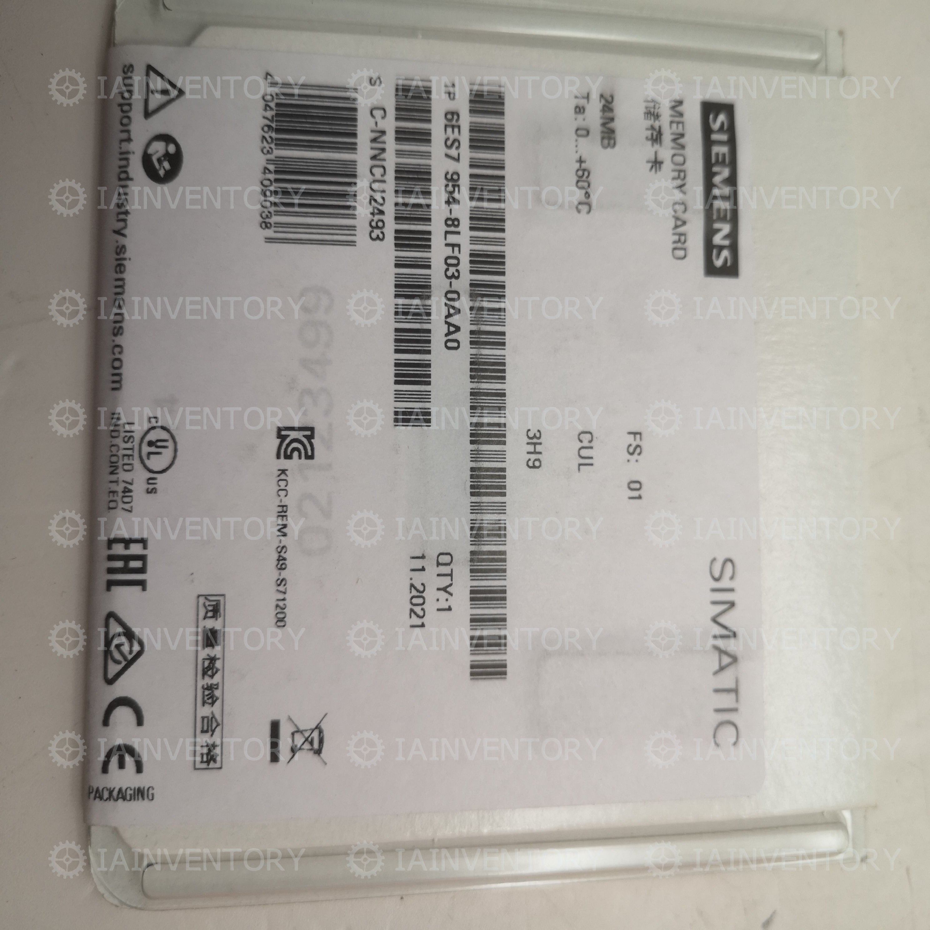 Siemens 6ES7954-8LF03-0AA0 Memory Card 6ES7 954-8LF03-0AA0