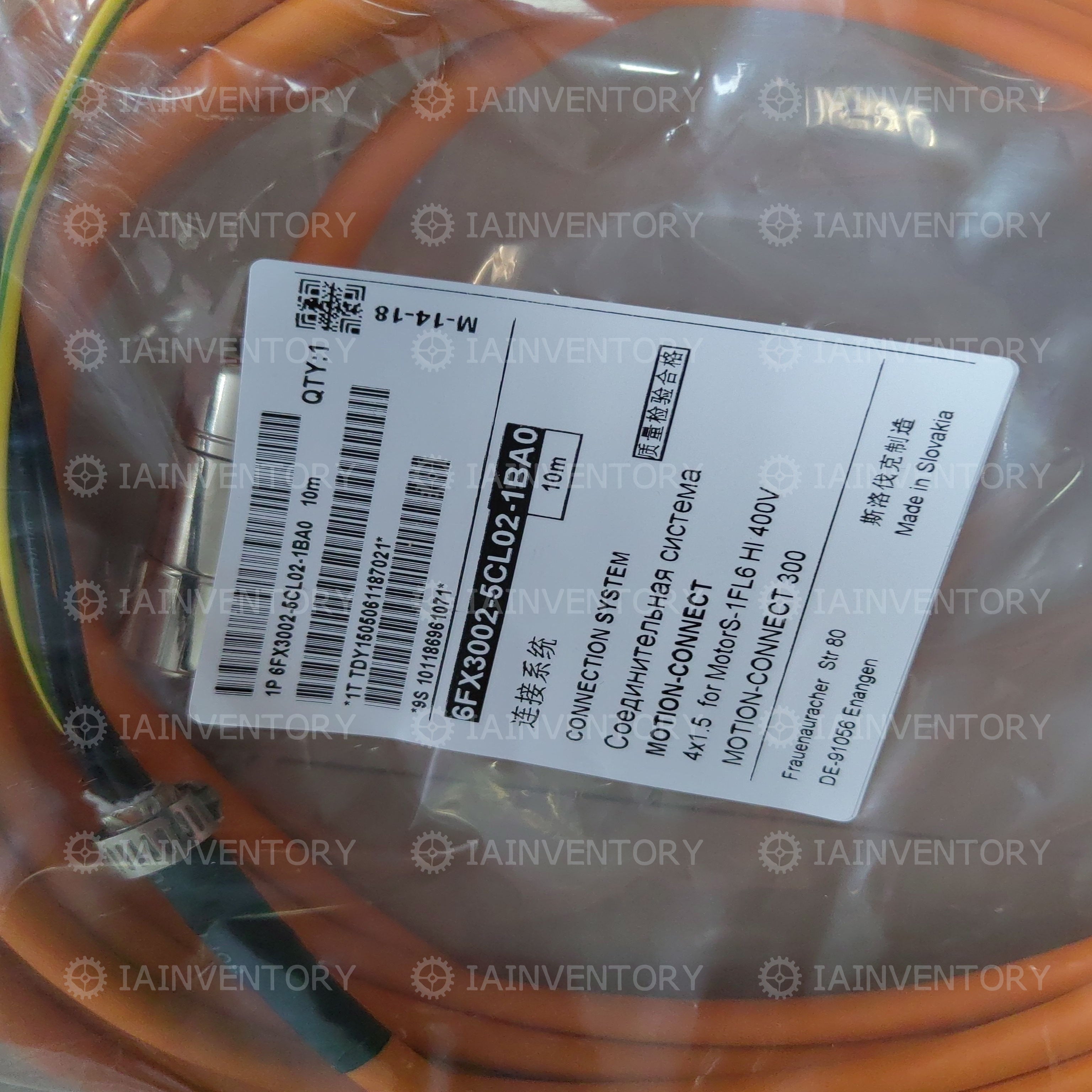 for Siemens 6FX3002-5CL02-1AD0 Power Cable 6FX3 002-5CL02-1AD0