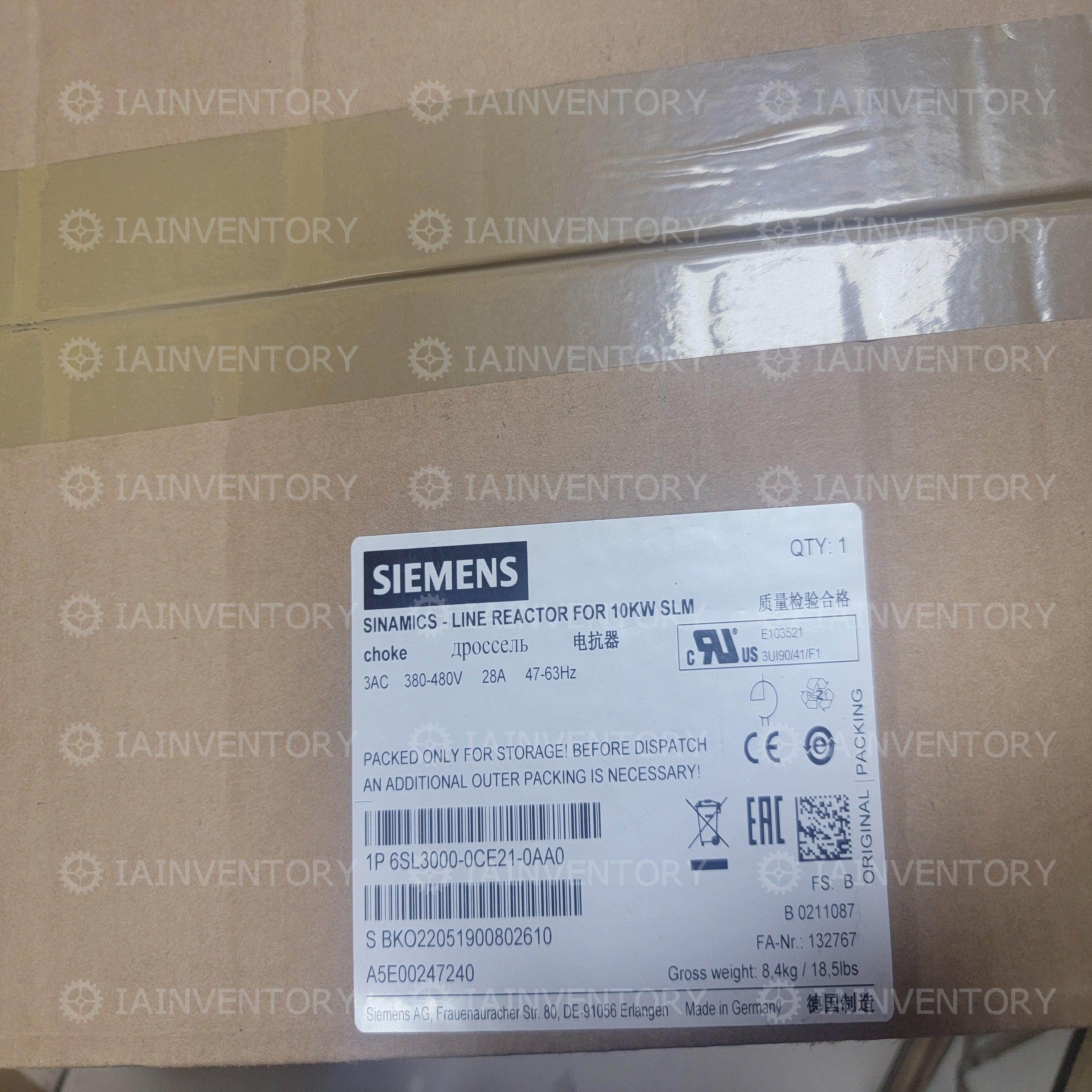 Siemens 6SL3000-0CE21-0AA0/6SL3000-0CE21-0AA0
