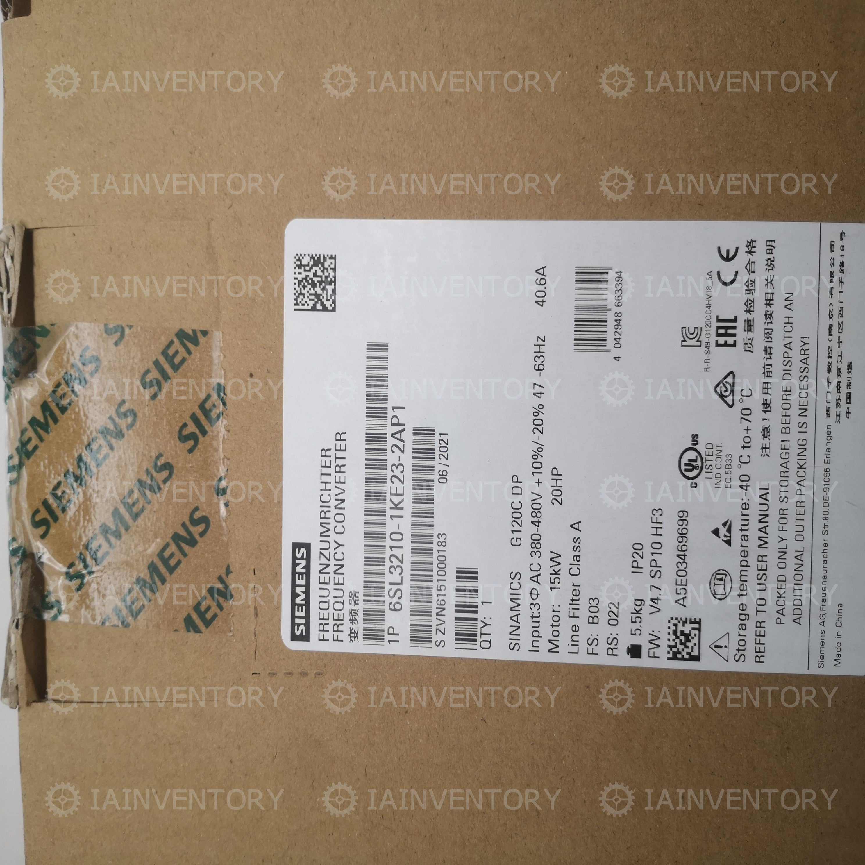 Siemens SINAMICS G120 6SL3210-1KE23-2AP1